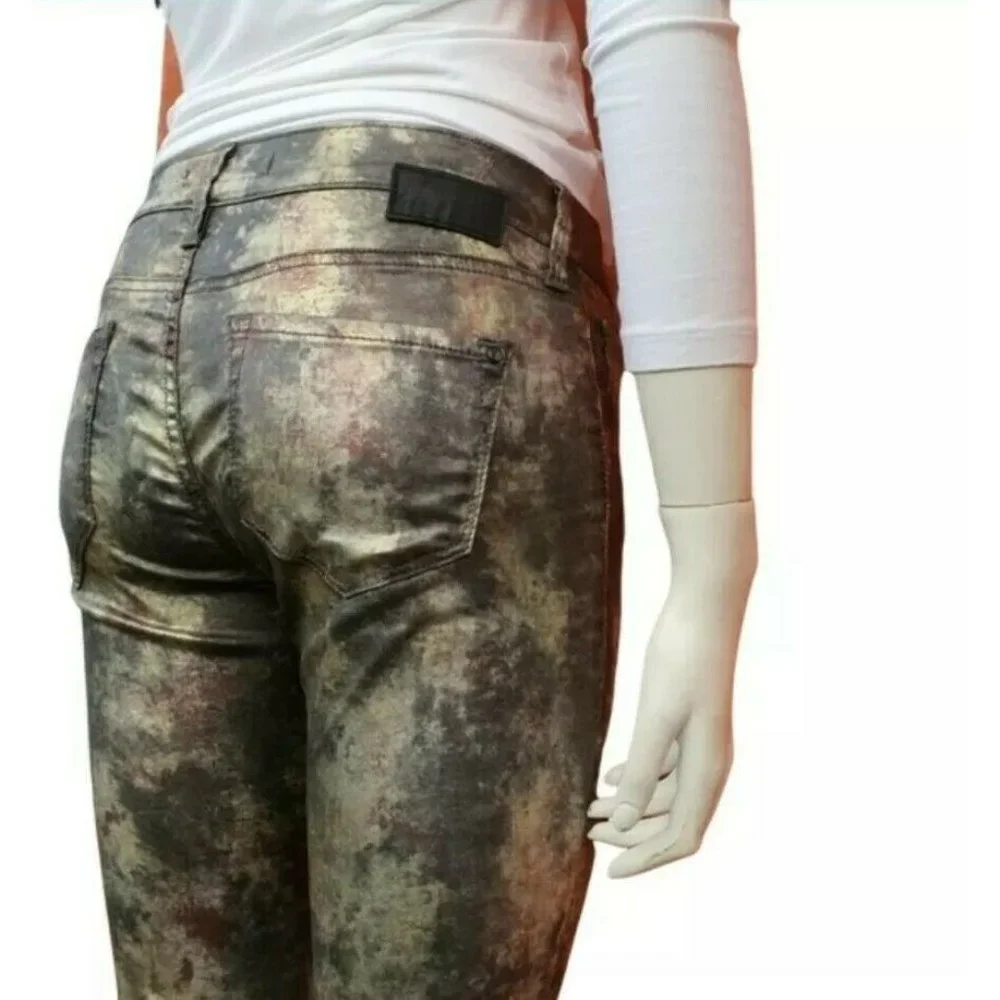 WOMENS Unisex MAVI Alexa Irridescent Skinny Jeans trousers Pant Size 8 Mid Rise - Picture 3 of 9